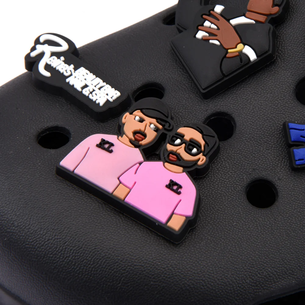 1 Pcs PVC Characters Shoe Charms Celebrity Superstar Shoe Decorations Famous Rocker Singer for Accessories