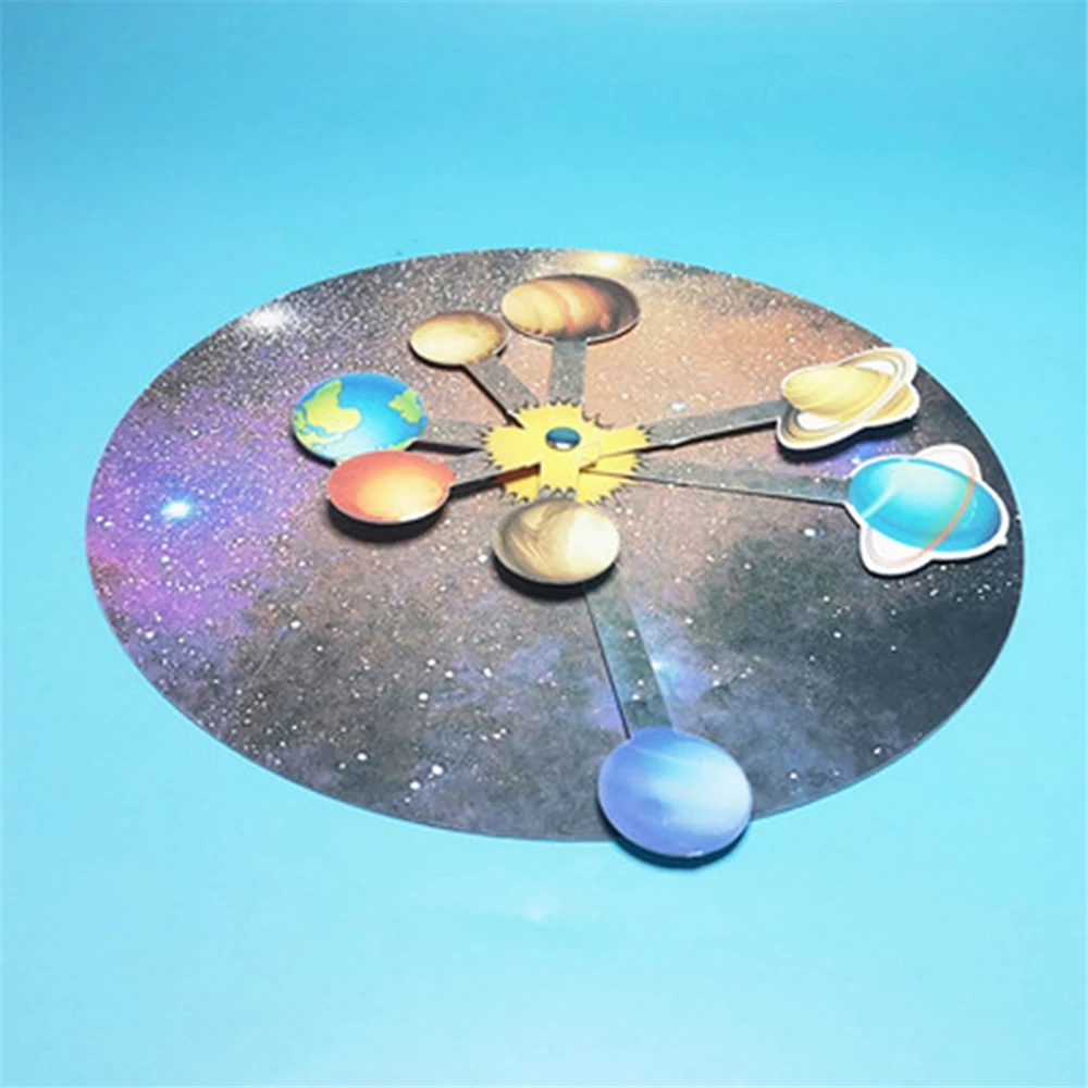 DIY Kit Tecnologia Astronomy Science Solar System Eight Planets Assembled Rotatable Fantacy Model Steam Toy For Children