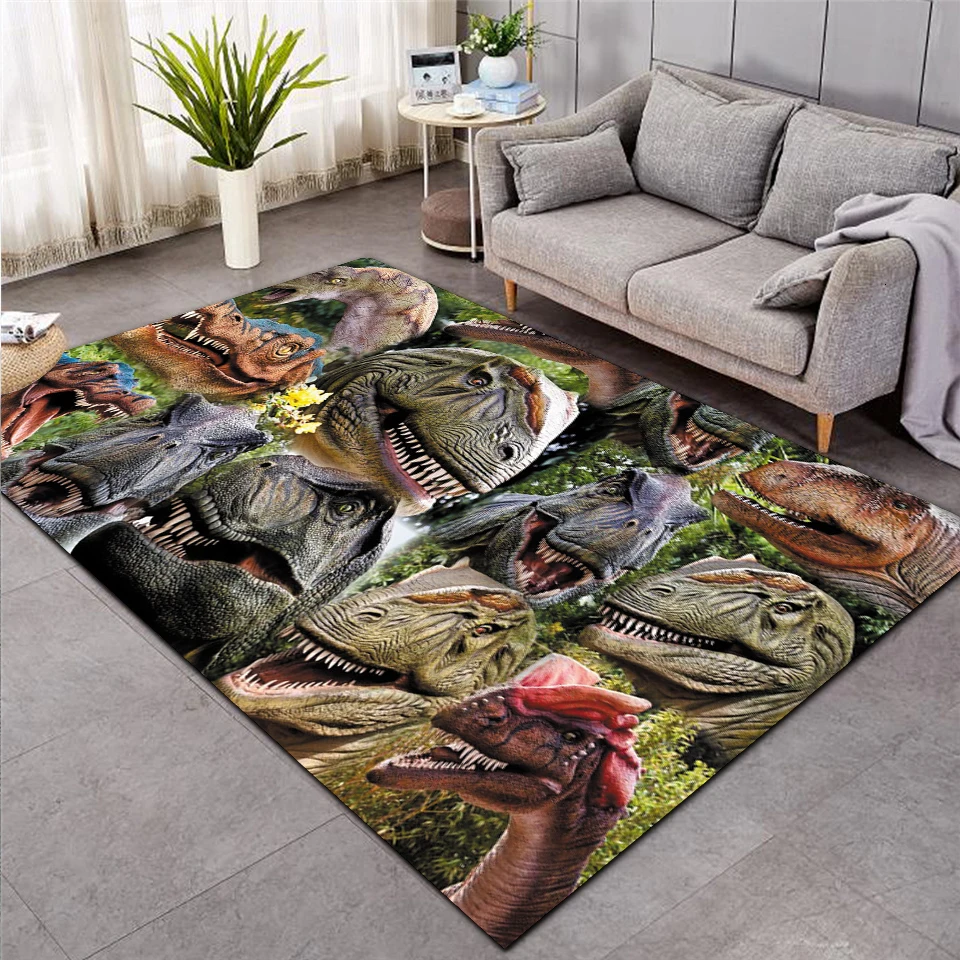 

dinosaur Shaggy Anti-Skid Floor Mat 3D Carpet Non-slip rug Dining Room Living Room Soft Child Bedroom Mat Carpet Home Decor 008