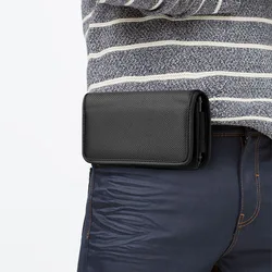 Oxford Cloth Belt Clip Holster Pouch for iphone 12 Mini 12 Pro Max 11 XR XS 6S 7 8 Plus SE 2020 Leather Case Waist Phone Bag