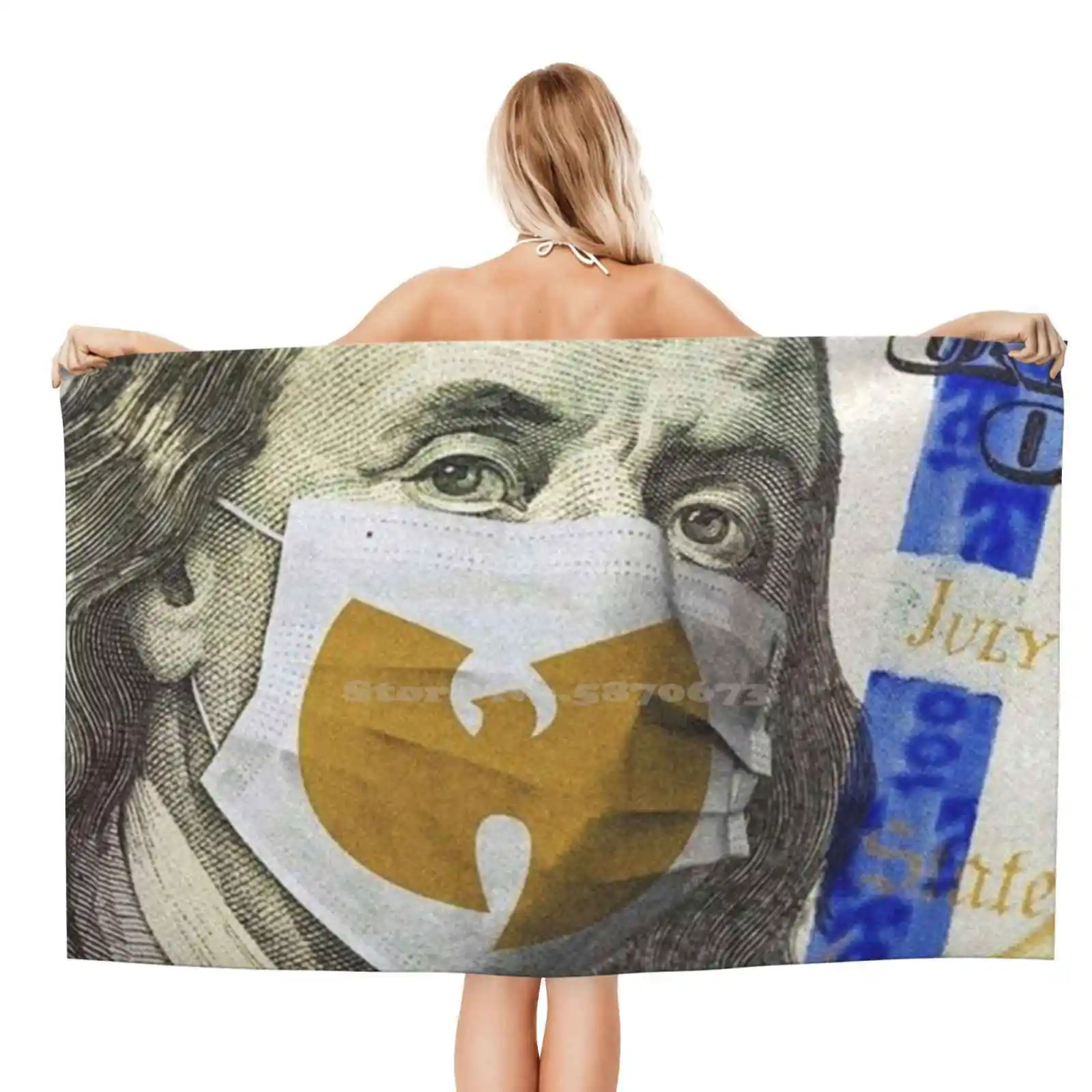 George Washington | Dollar | Wu Soft Comfortable Bath Shower Towel Geoge Washington Tang Dollar Newyork Bronx New Brooklyn