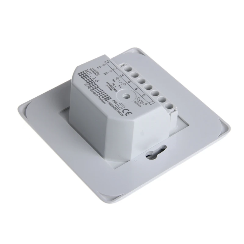 Novo e quente tf719 16a temperatura ambiente controlador termostato manual de aquecimento piso elétrico