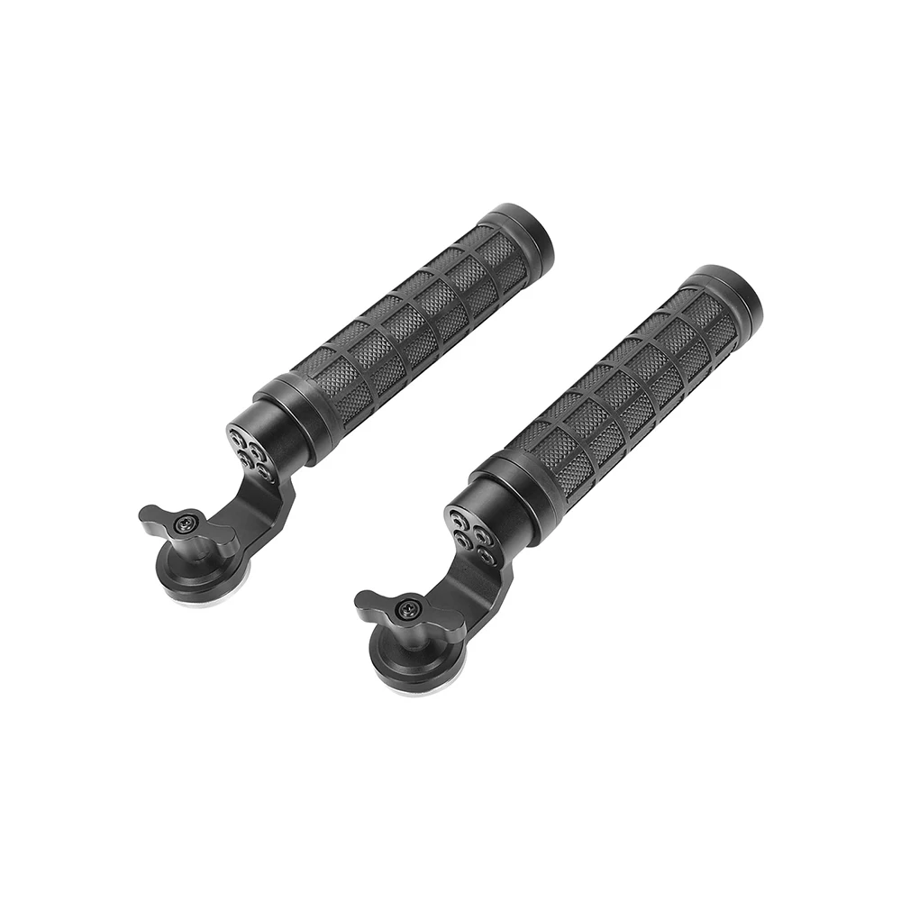 CAMVATE A Pair Rubber Handgrips With ARRI Rosette M6 Female Thread Connection For DSLR Camera Shoulder Mount Rig Support System