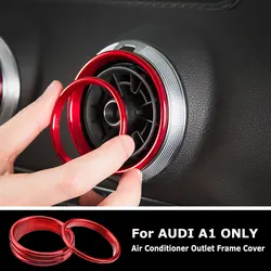 Center Console AC Air Conditioner Outlet Frame Cover Trim Inner For Audi A1 Interior Air Vents Ring Decals Stickers Car Styling
