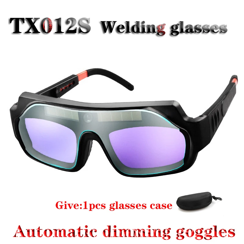 

TX-012S Solar energy Automatic dimming Welding glasses Double layer rapidly Lightening goggles welding gas cutting Safetygoggles