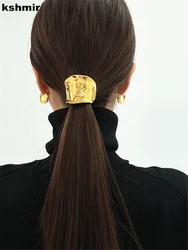 kshmir 2021 Korea Bohemia design high grade copper cast concave and convex craft hair buckle retro clip hair fork hair clip