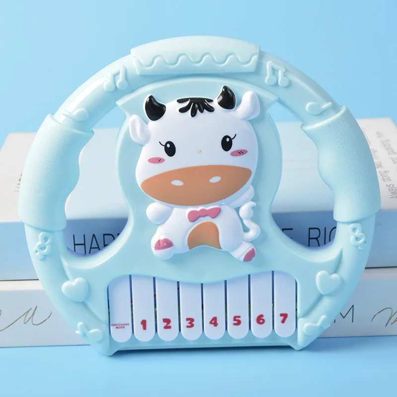 Children's Animal Whale Cows Piano Music Toy Educational Electronic Organ Baby Playing Instrument Recognition Ability Gifts