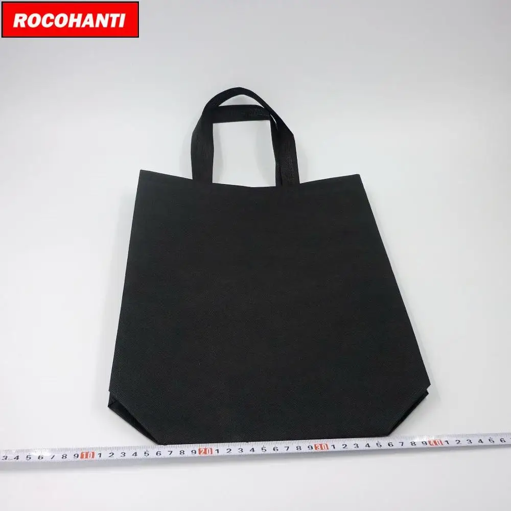 Imagem -04 - Eco Friendly Shopping Gift Bolsa com Impressão do Logotipo Personalizado 100 pp Biodegradável Non-woven Material Carry Tote Bag 100 Pcs