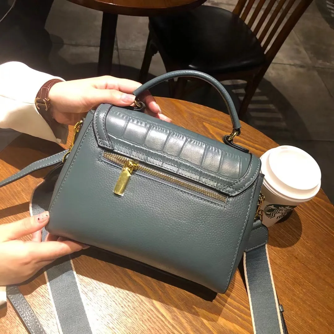 Women Genuine Leather Handbags High Quality Cowhide Women Shoulder bag Fashion Luxury Ladies Messenger Bag Small Female Tote Sac