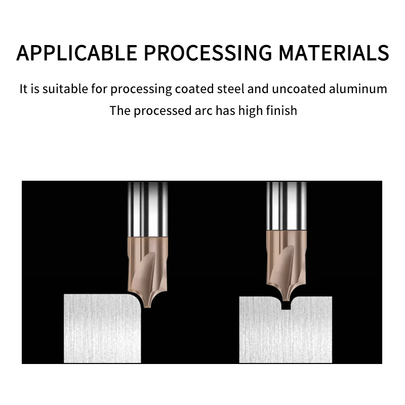 1pcs/5pcs/10pcs  HRC60 CNC Lathe Machining Turning Tool Steel With Inner R End Mill