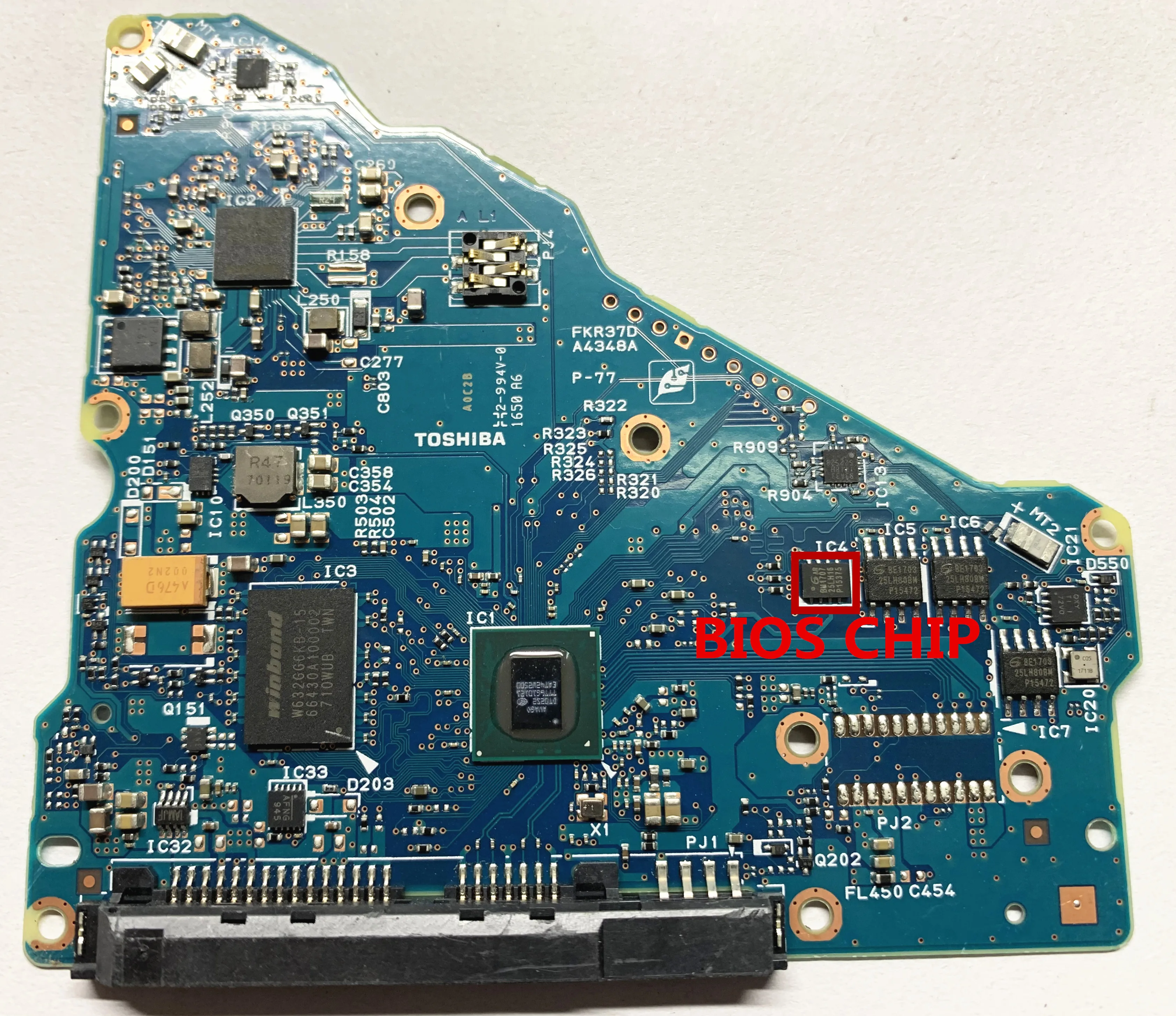 Toshiba  Logic Board / Board Number:  G4348A , 31A0 M6-SATA FKR37D A4348A 2-994V-0 1650 A6 A0C2B  SATA 3.5