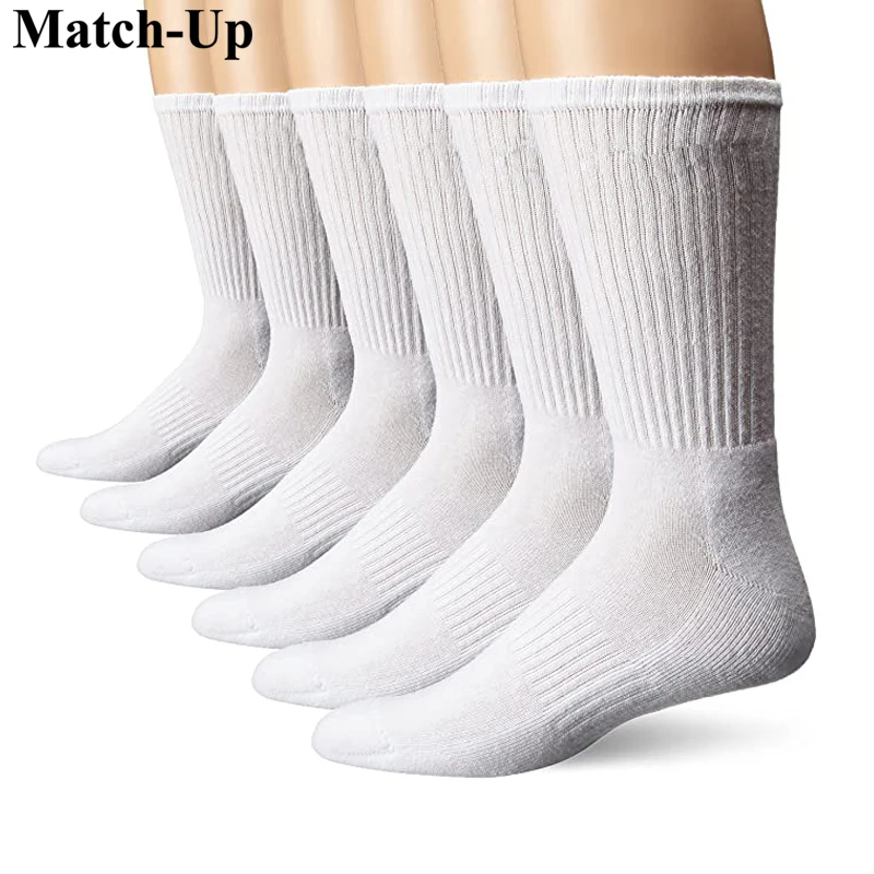 Match-Up Men\'s sport crew terry socks athletic socks (6 PAIRS)