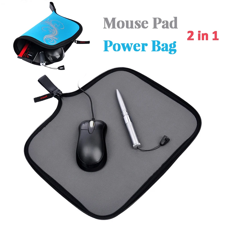 EVA Protective Carrying Cover Bag Mouse Pad Zipper Mat 2 in 1 Shockproof Waterproof Cable Storage Pouch Case Travel Laptop bags