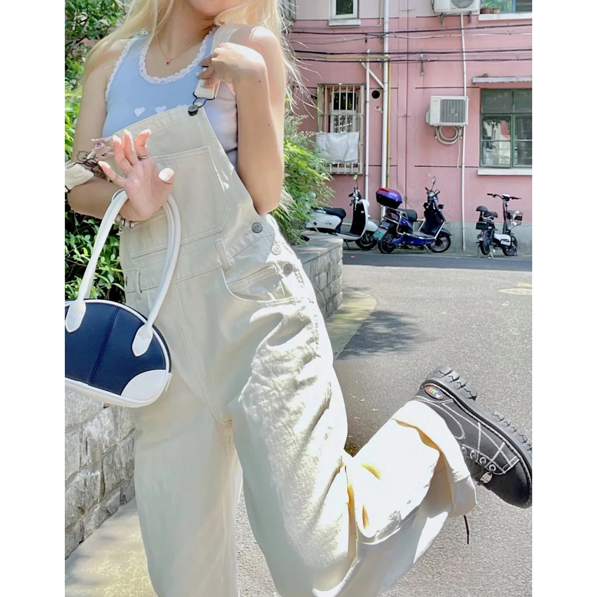 Vintage Solid Denim Overalls Women 2021 Autumn Winter Loose Wide Legs Denim Jumpsuits Female Harajuku Casual Rompers Chic