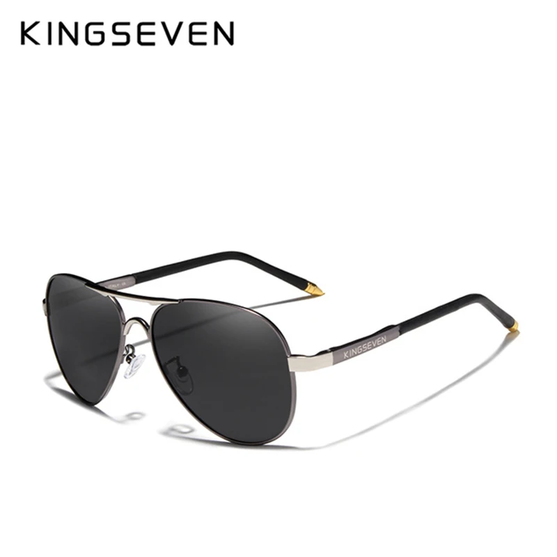 KINGSEVEN Brand 2024 Men\'s Glasses Driving Polarized UV400 Protection Sunglasses Aluminum Fashion Eyewear Gafas De Sol Shades