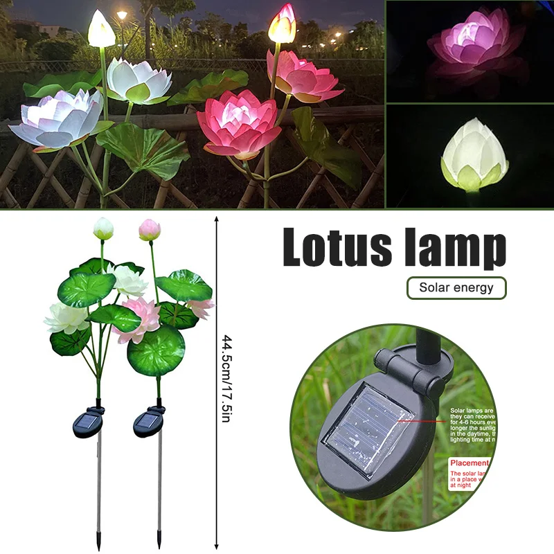 

Lotus Shape Outdoor Decoration Solar Light for Garden Lawn, Patio, Courtyard Decoration Lamps, Night Lighting, Landscape Light