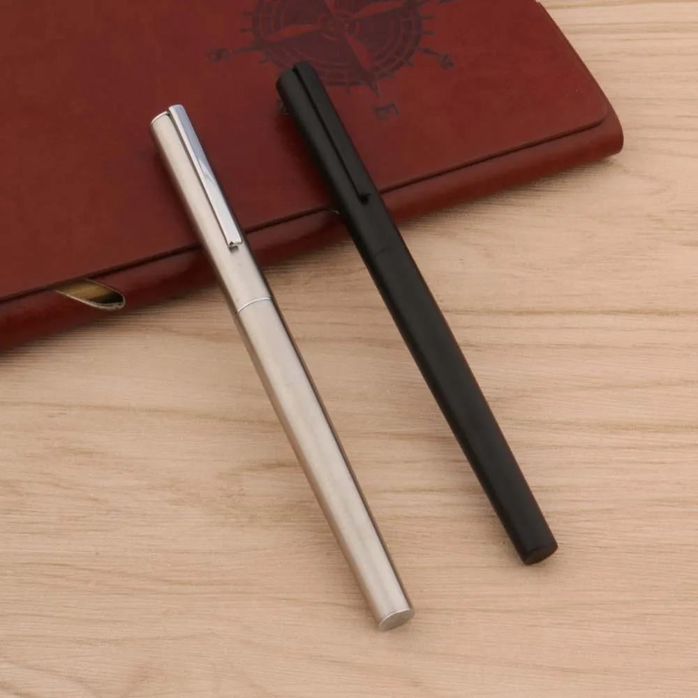 JINHAO 35-Stylo plume en acier inoxydable, haute qualité, noir conviviale ré, fournitures scolaires et de bureau