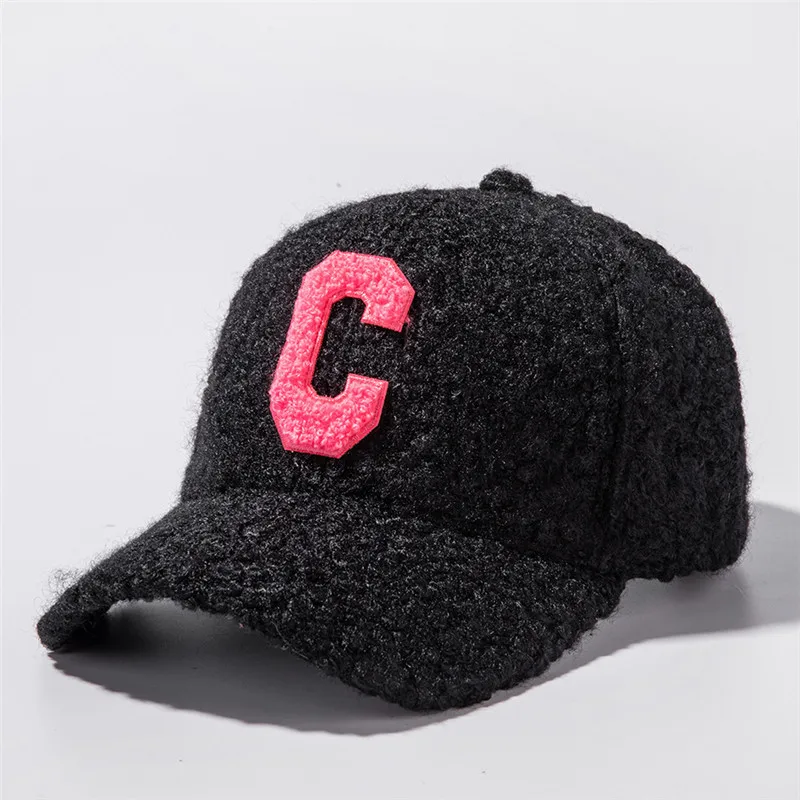 USPOP 2021 New Winter  Caps Women Baseball Cap Lamb Wool Baseball Caps