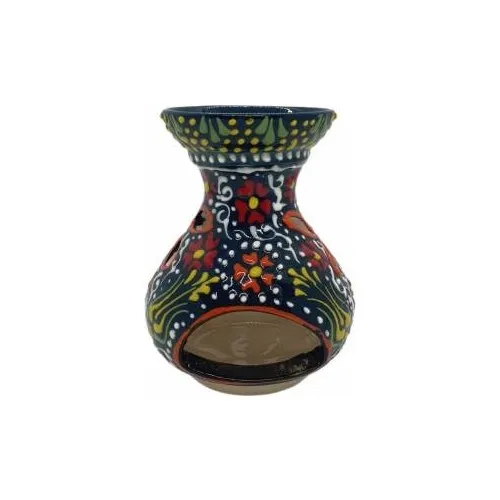 Expert Dark Green Flower and Tulip Pattern Ceramic Decorative Censer Candle holder