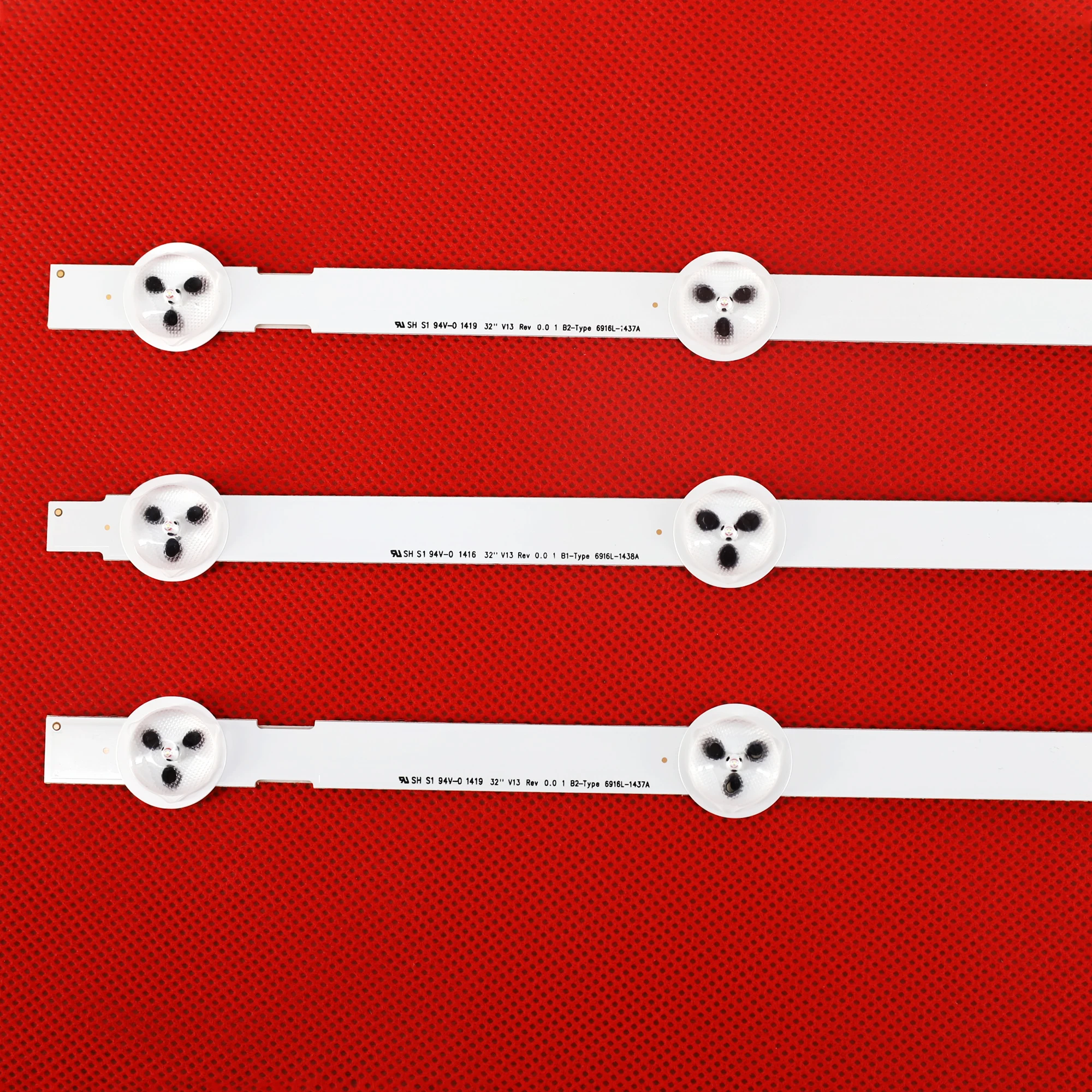 3pcs/set 630mm LED Backlight Lamps Strips 7leds for LG B1 B2-Type V13 6916L-1437A 6916L-1438A 32 inch TV 100% brand New