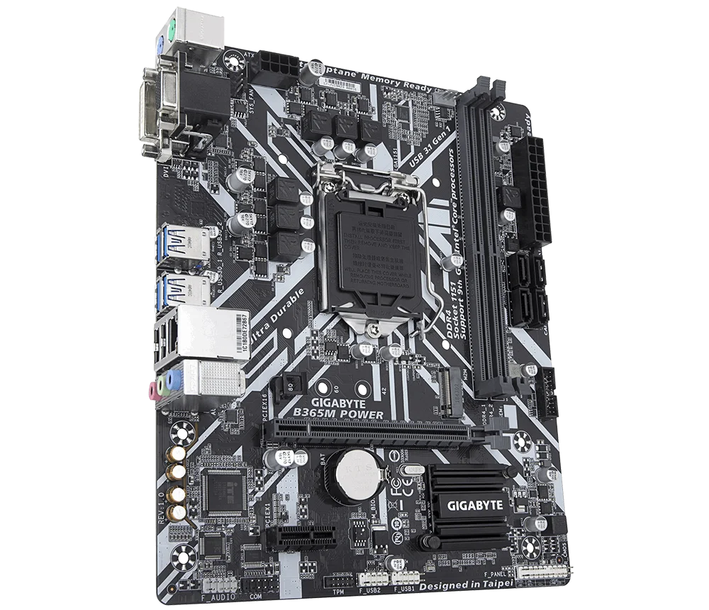 Imagem -02 - Soquete da Placa Mãe Gigabyte B365m Poder Lga 1151 Ddr4 Usb3.1 Vga Mais Dvi