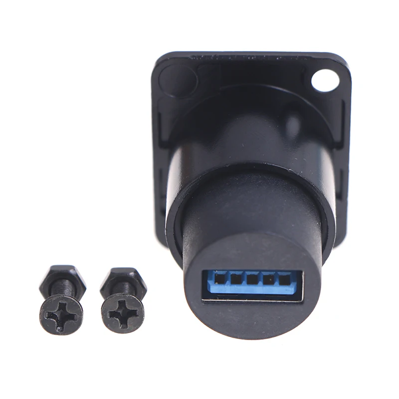 D Type Metal USB Socket Double Pass Connector USB 3.0 Connector Panel Mounting