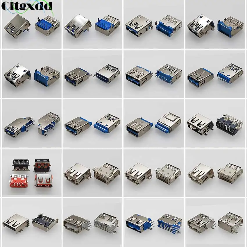 

Cltgxdd 10PCS USB 2.0 3.0 Connector Female Socket USB3.0 USB2.0 Jack For Lenovo/Acer/Asus Laptop motherboard Interface U Disk