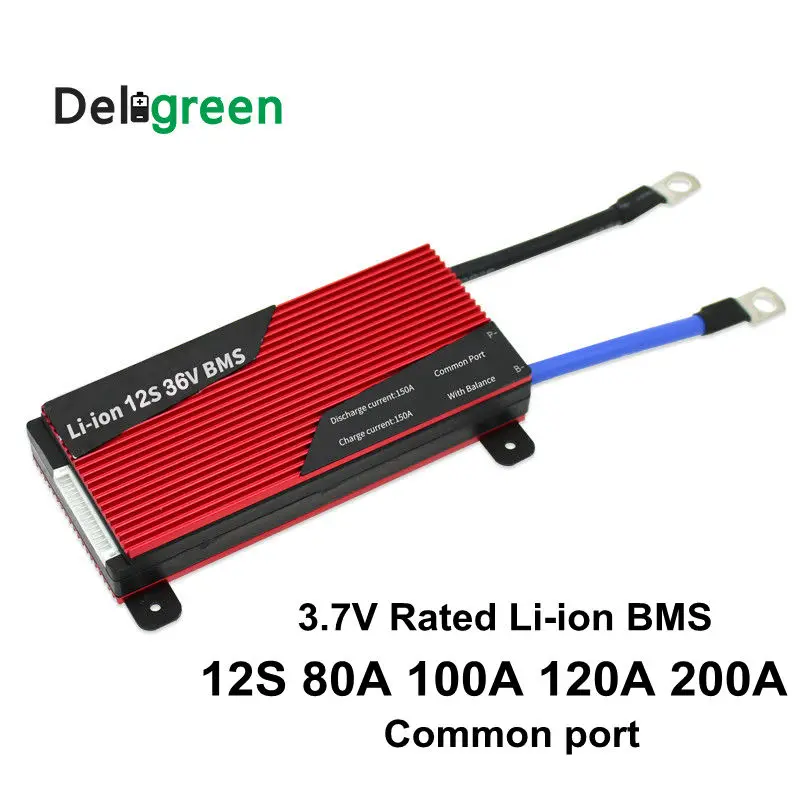 منفذ مشترك 12S 20A 30A 40A 50A 60A 36V PCM/PCB/BMS لحزمة بطارية LiNCM 3.7V 18650 ليثيوم أيون مع التوازن
