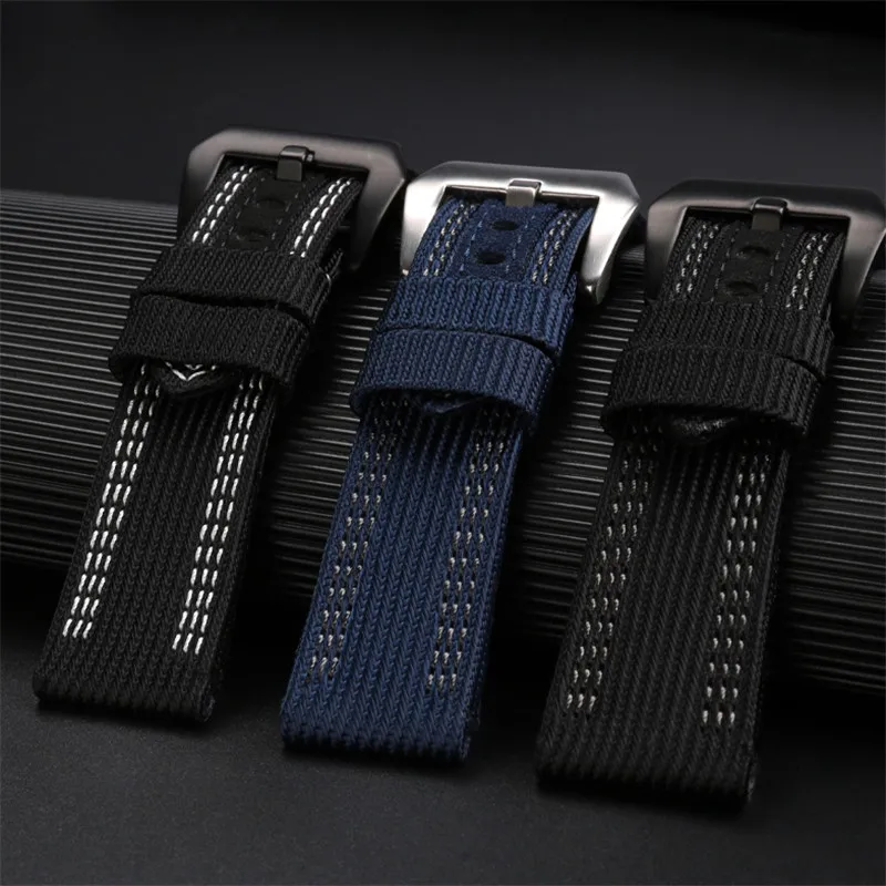 سوار ساعة من قماش النايلون للبانيراي ، سوار معصم أزرق ، سلسلة البحر السمين ، حزام ساعة أمامي ، 42 من من قماش النايلون ، 26 ، NB00984 التسلل #3