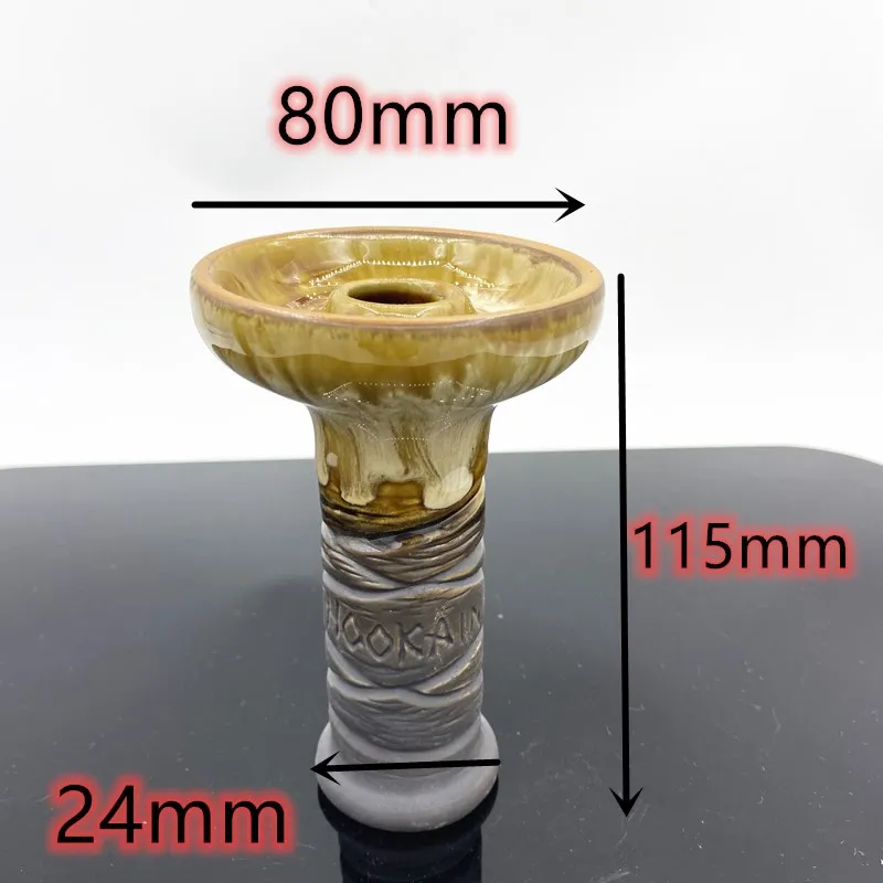 1 Pc Hookah Ceramic Tobacco Bowl Shisha One Hole Phunnel for Water Smoking Pipe Sheesha Narguile Accessories Drop Shipping