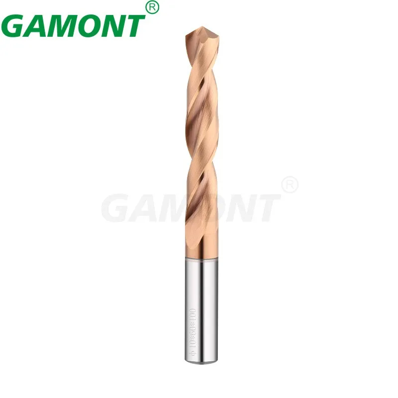 GAMONT Carbide Alloy 3D Drill Tungsten Steel Super Hard Stainless Twist Bit Straight Handle Solid Interval Bronze 1.0mm-20.0mm