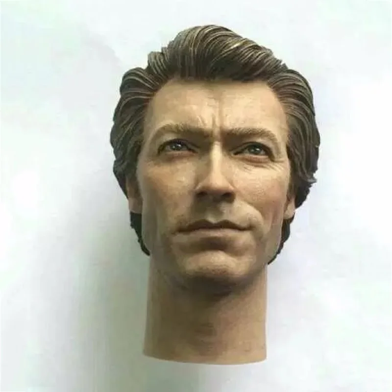 Custom 1/6 Scale Dirty Harry Clint Eastwood Male Solider Head Sculpt Harry Callahan For 12inch Action Figures Collections