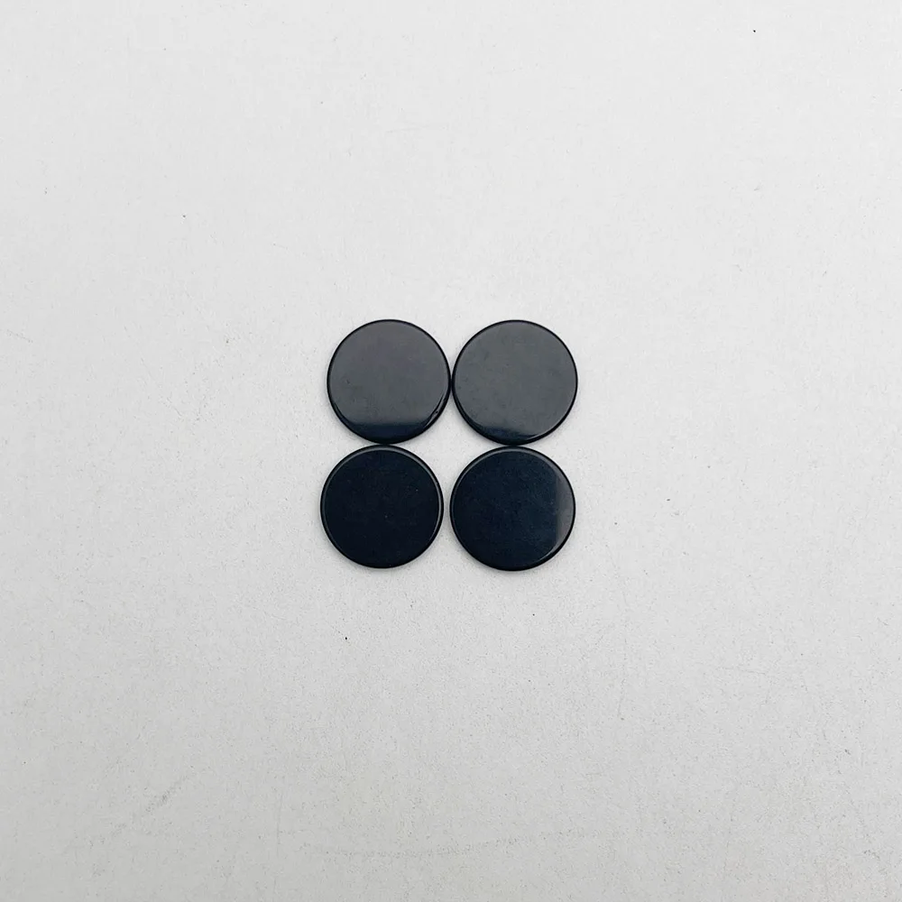 Fashion black Obsidian Double flat bottom round cabochon for jewelry making 16MM 12PCS Ring necklace patch Necklace Accessories