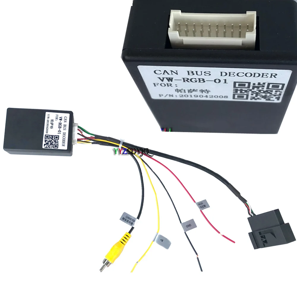 

RGB to CVBS (RCA) AV Signal Converter Adapter for Factory Original Rearview Back for VW Passat OEM Android DVD
