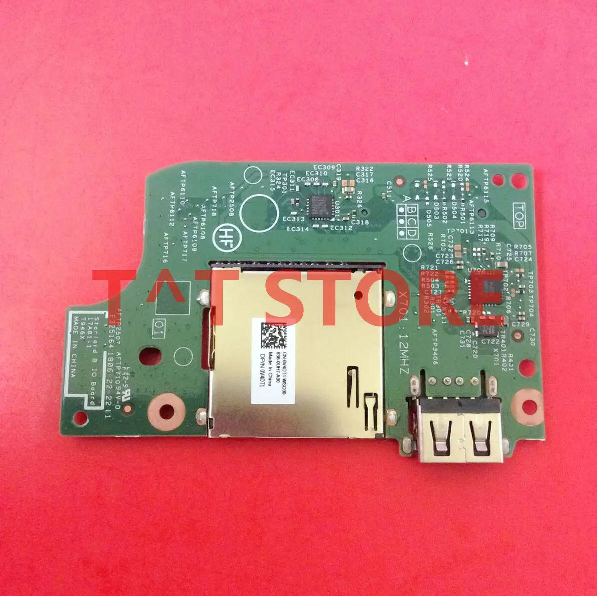 original for DELL INSPIRON 7375 P69G Laptop SD card reader USB BOARD V4DT1 0V4DT1 T946X test good free shipping