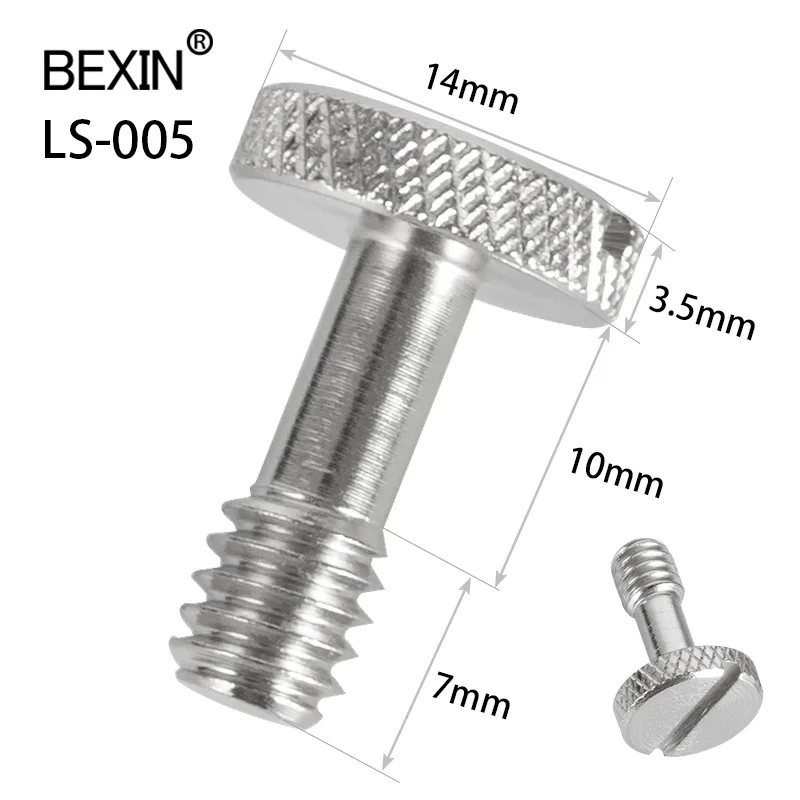 1/4 screw dslr camera mount screw quick release plate long screw adapter 20-thread iron screw for the camera quick shot plate