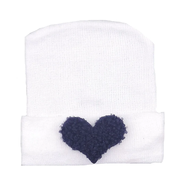 Cotton Knitted Baby Hosptial Hat infant Girls Boys Autumn Warm Heart Beanie Skuillis Cap Newborn Photography Hat Kids Clothes