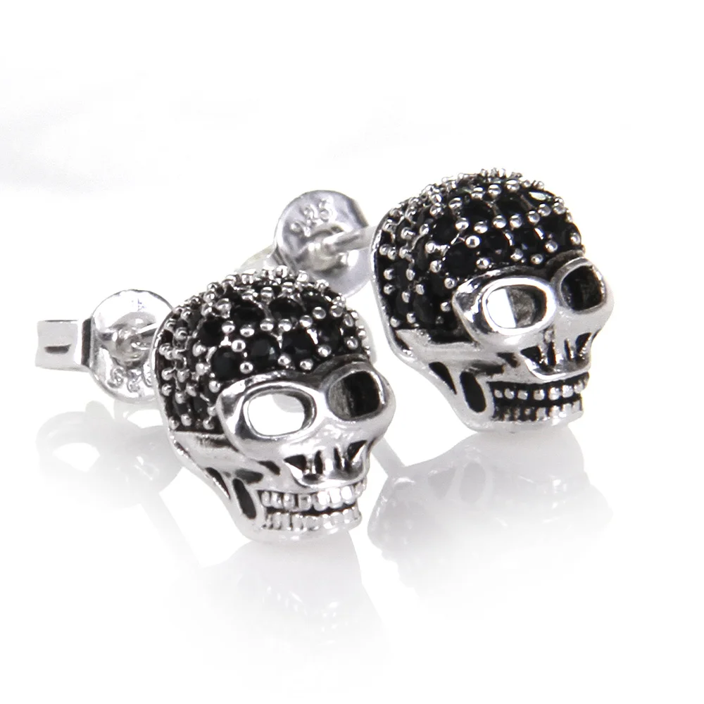 جمجمة توماس مع حلق مرصع بحجر الراين، مجوهرات على شكل قلب المتمردين الأوروبي للرجال والنساء TS-E45