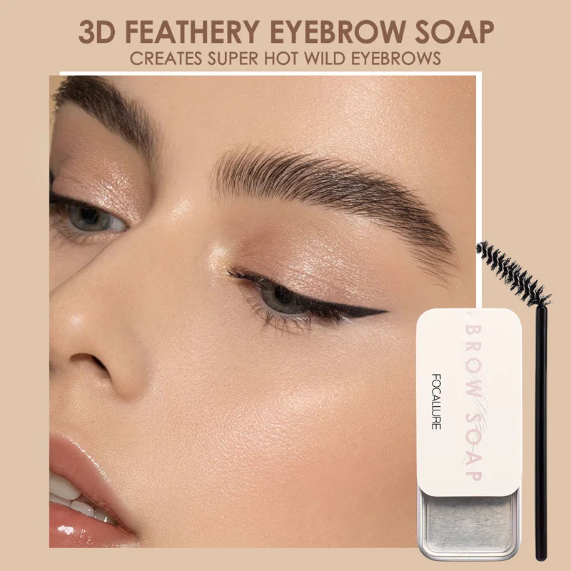 FOCALLURE Brow Soap 3D Feathery Wild Eyebrow Wax Waterproof Long Lasting Eye Brow Styling Soap Brows Cosmetics