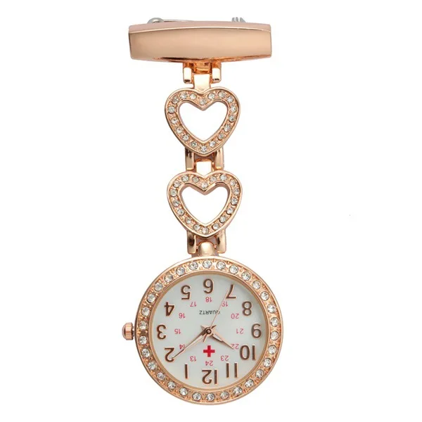 

Gold and silver two round glass quartz movement long and short pointer love star pocket watch