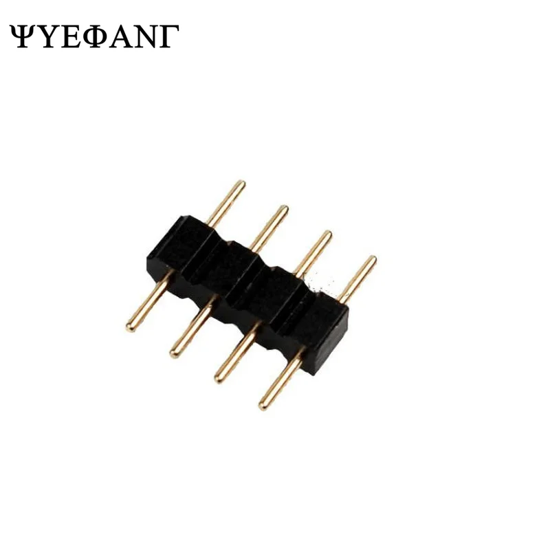 10pcs/lot 4 Pin RGB Connector Adapter pin needle male type double 4pin,For RGB 5050 3528 LED Strip DIY lights insert