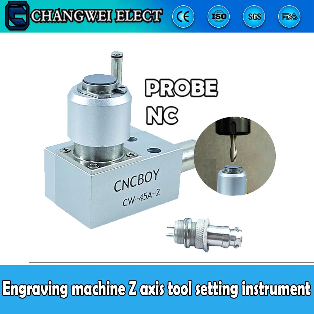 Z-axis tool setter Universal wired tool setter Normally closed Z-axis tool setter CNC probe engraving machine accessories