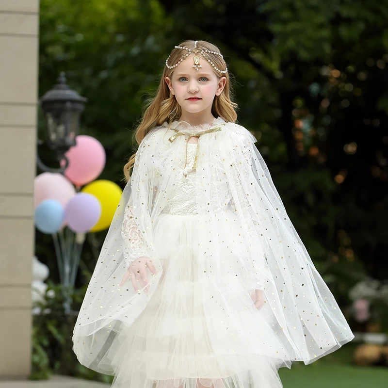 2-10 Jahre Neue Mädchen-Umhängejacke Regenbogen-Netzstoff Modischer Niedlicher Prinzessinnen-Umhang Bunter Tüll-Umhang Party-Geburtstagsgeschenk Kinderkleidung – Detail 14