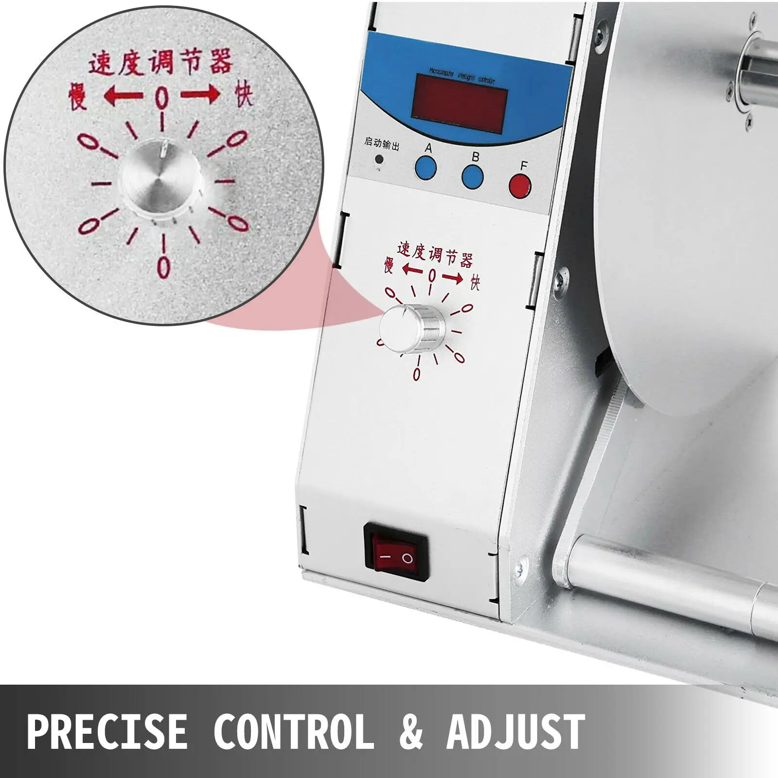 VEVOR Tự Động Nhãn Rewinder Máy Điện Tốc Độ Điều Chỉnh 0 ~ 50 R/PHÚT Thương Hiệu Máy In Kỹ Thuật Số Thẻ Rewinder AC110V / AC 220V