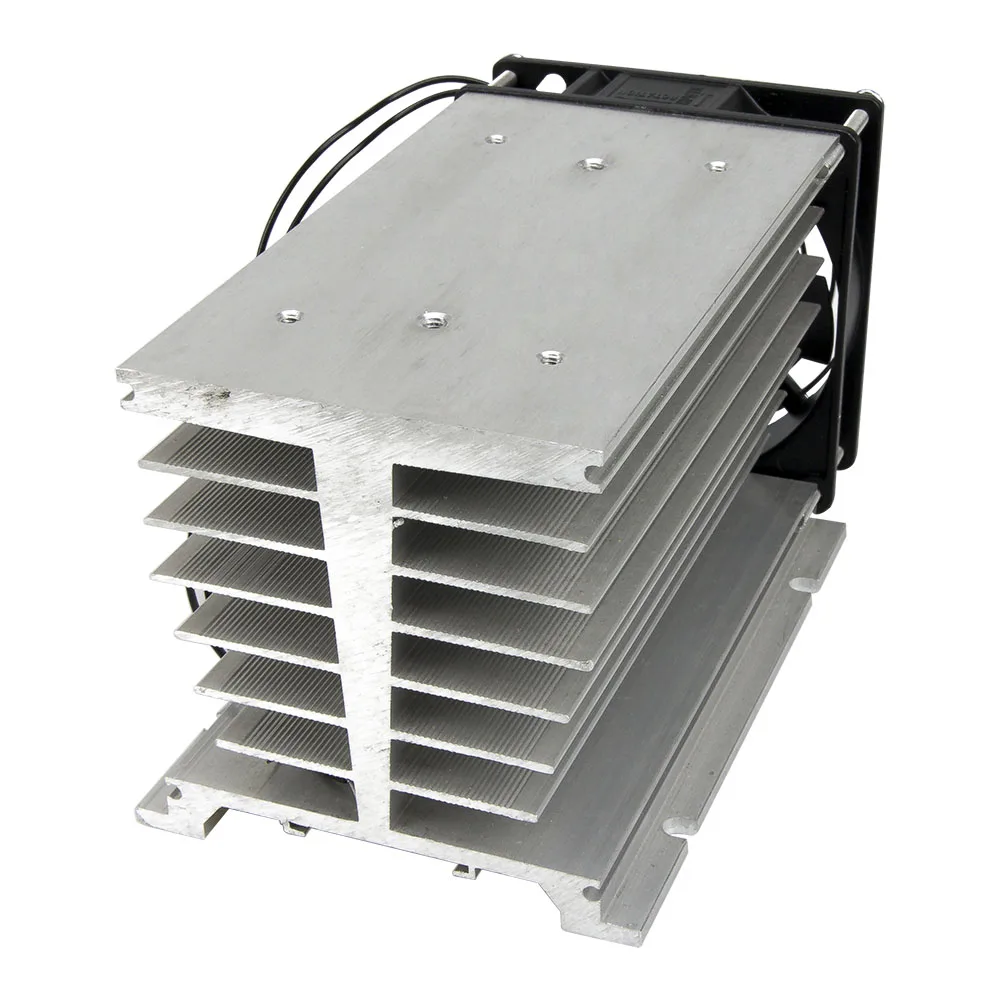 FHSI02F-150 AC 220V 110V fan 150*100*95 mm 100A three phase solid state relay SSR heat sink radiator with protective cover