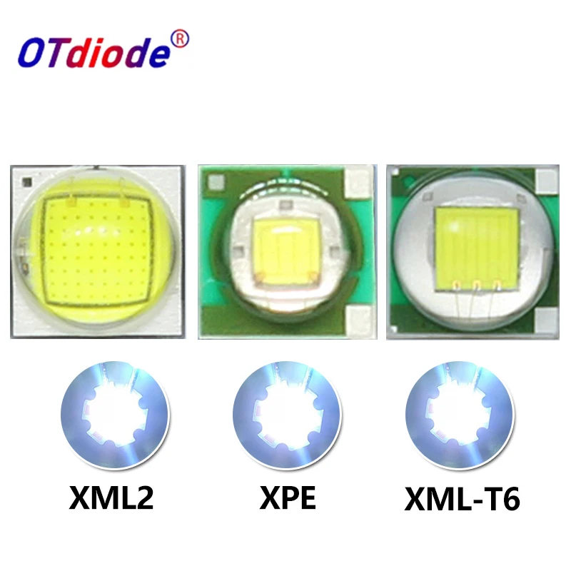 LEDリボンライト,10個,1w,3w,xpe 3.5x3.5mm,5x10w,5x5mm,XML-T6 x ml2 3v