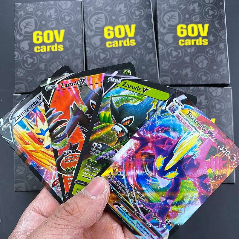 Pokemon Battle Game Cards for Children, Versão em Inglês, V, GX, EX Cards Collection, Trading, Fun Gift, Toy, 10 Pcs, 20 Pcs