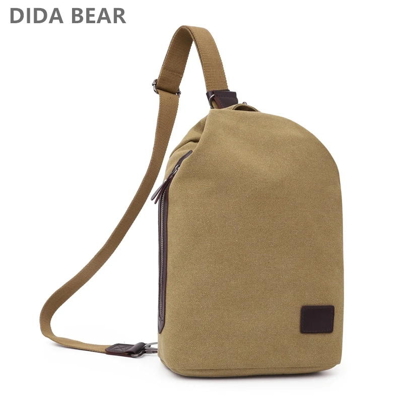 2019 New Men Canvas Chest pack Men Single Backpacks Male Casual Schoolbag For Boys Travel Shoulder bags High Quality Chest Bag