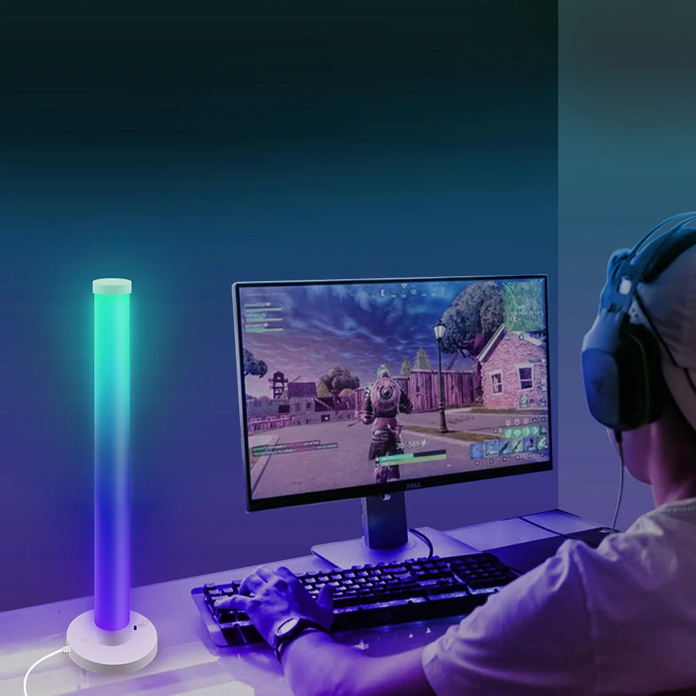 USB DC5V 40cm Table Lamp Colorful Night Light Atmosphere Desktop Light Bedside for Living Room Ambient Home Computer TV