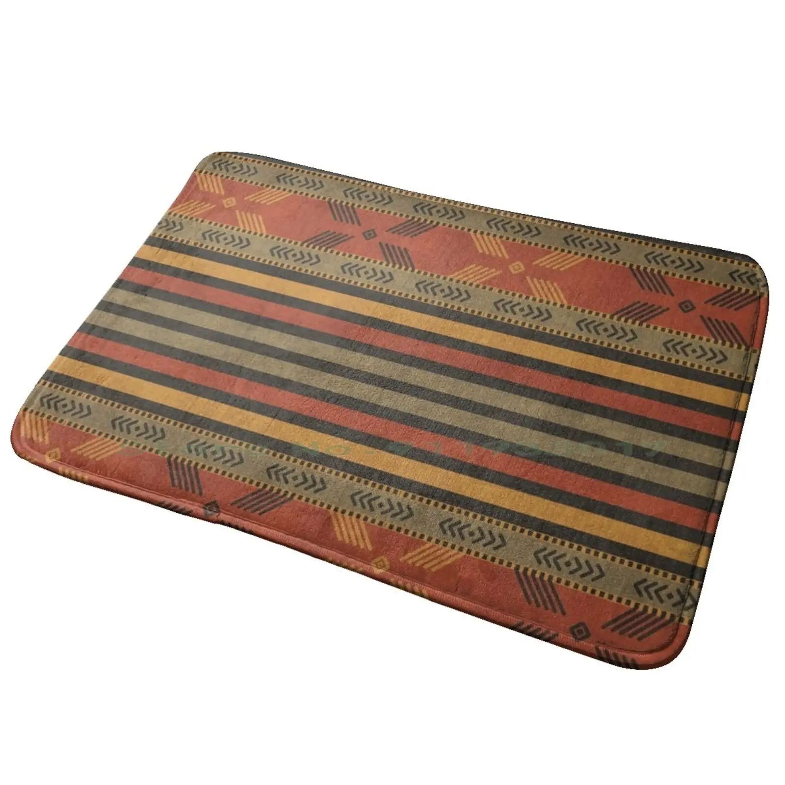 Kilim In Terracotta , Mustard And Sage Entrance Door Mat Bath Mat Rug Ad04 Dp9 Jm43 Fb63 Rosi Italy Pedrosa Marquez 1 Anti-Slip